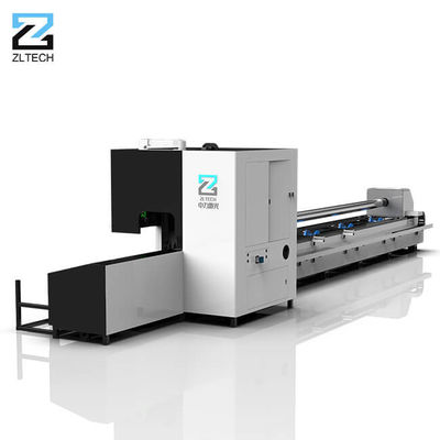 Máquina de corte 9000mm do laser da tubulação do metal dos mandris do CNC três