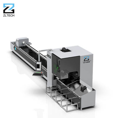 Máquina de corte 9000mm do laser da tubulação do metal dos mandris do CNC três