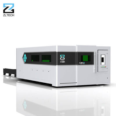 máquina de corte da folha do laser da fibra de 1000w 2000w 3000w 4000w com tabela da troca e tampa da proteção